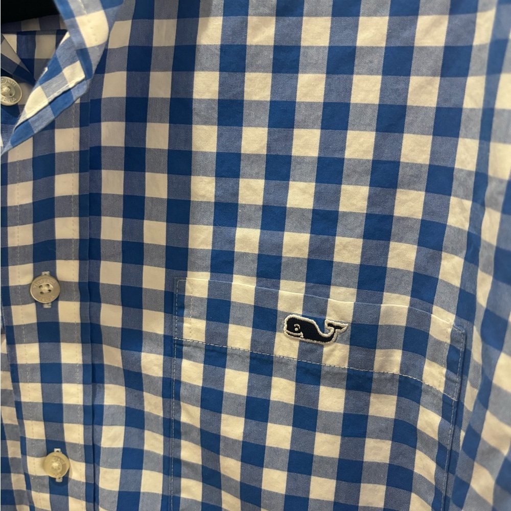 Vineyard Vines Blue and White Checkered Shirt - Picture 2 of 5